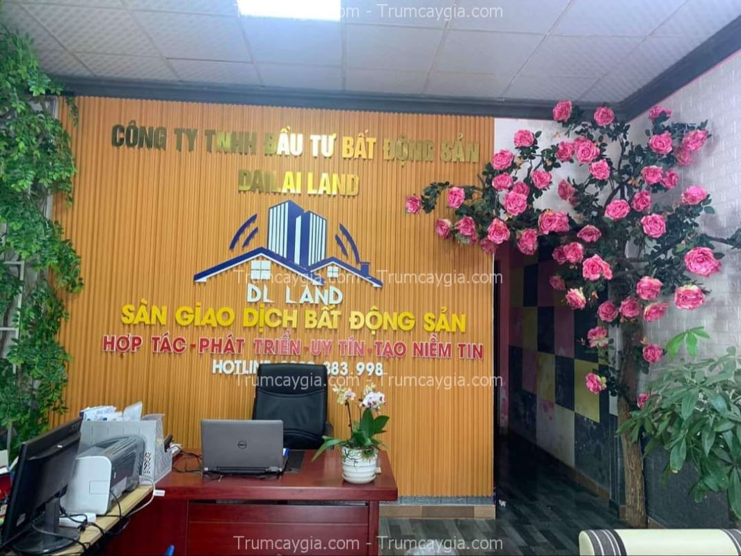 Cây hoa hồng giả trang trí Cây hoa hồng giả trang trí