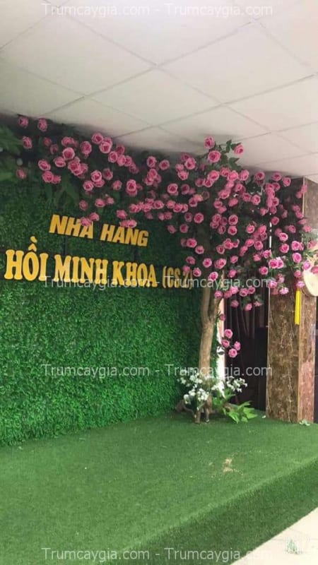 cây hồng giả trang trí sân khấu