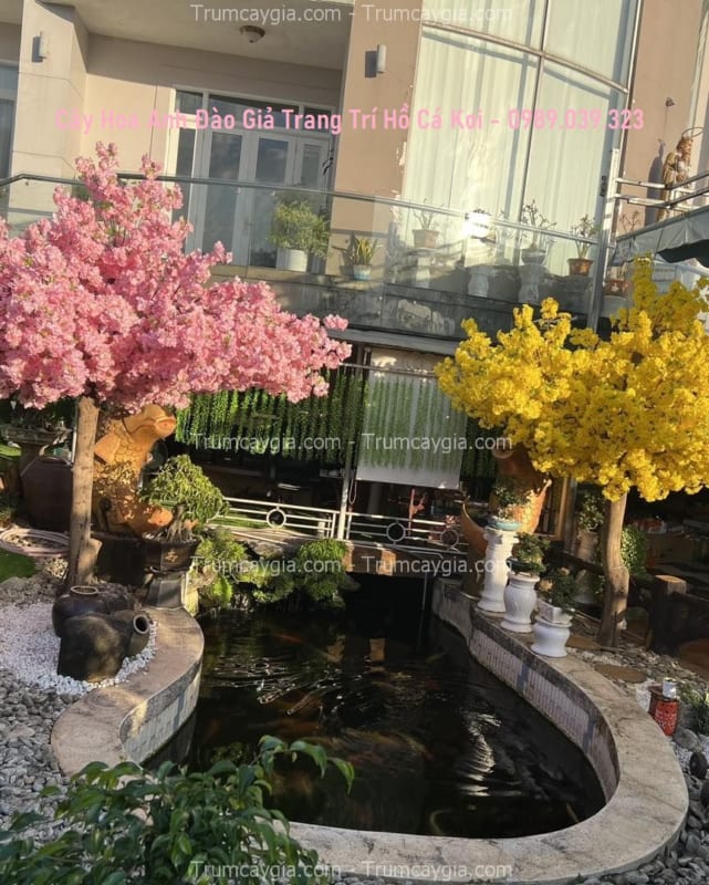 cay hoa anh dao gia trang tri ho ca koi cay hoa anh dao gia trang tri ho ca koi
